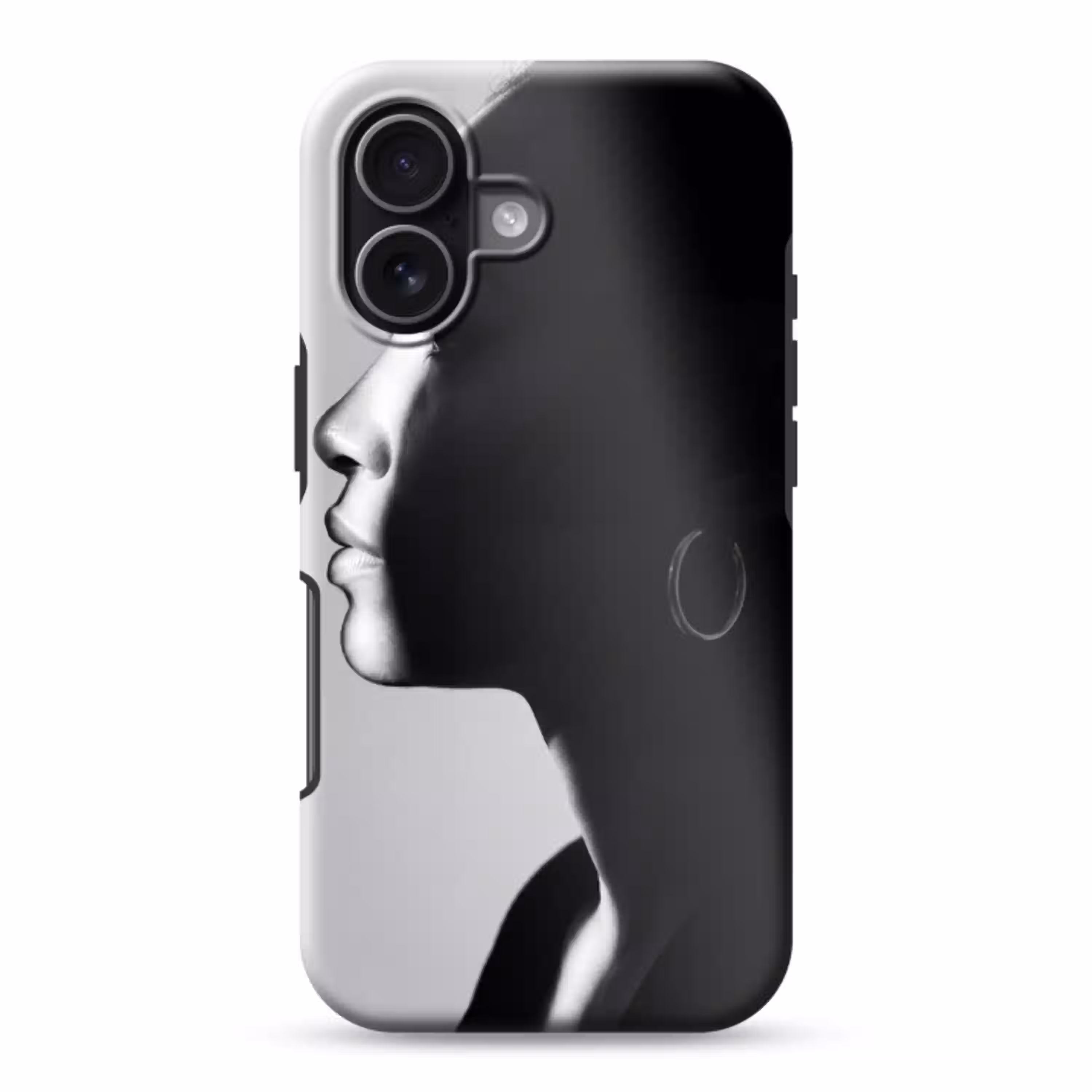 Vrouw - Profiel - Mensen - Zwart-wit Toughcase MagSafe Apple iPhone 17 klein -3d