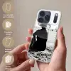Vrouwen - Zonnehoed - Strand - Zwart - Wit Telefoonhoesje iPhone 17 Pro klein -sfeer3_NL