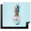 Blauw - Ananas - Disco - Discobal Inductie beschermer vinyl 3mm middel -3d