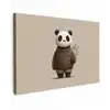Panda - Blauwe bloemen - Zachtheid canvas 2cm klein -z3d