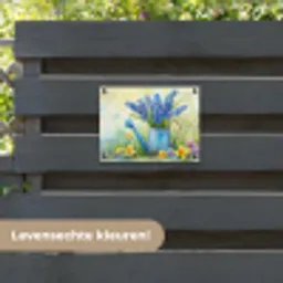 Gieter - Lavendel - Bloesems tuinposter los doek klein -sfeer3