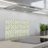 Krulornament - Tegel - Groen keuken achterwand spatscherm klein 900 -3d_schuin
