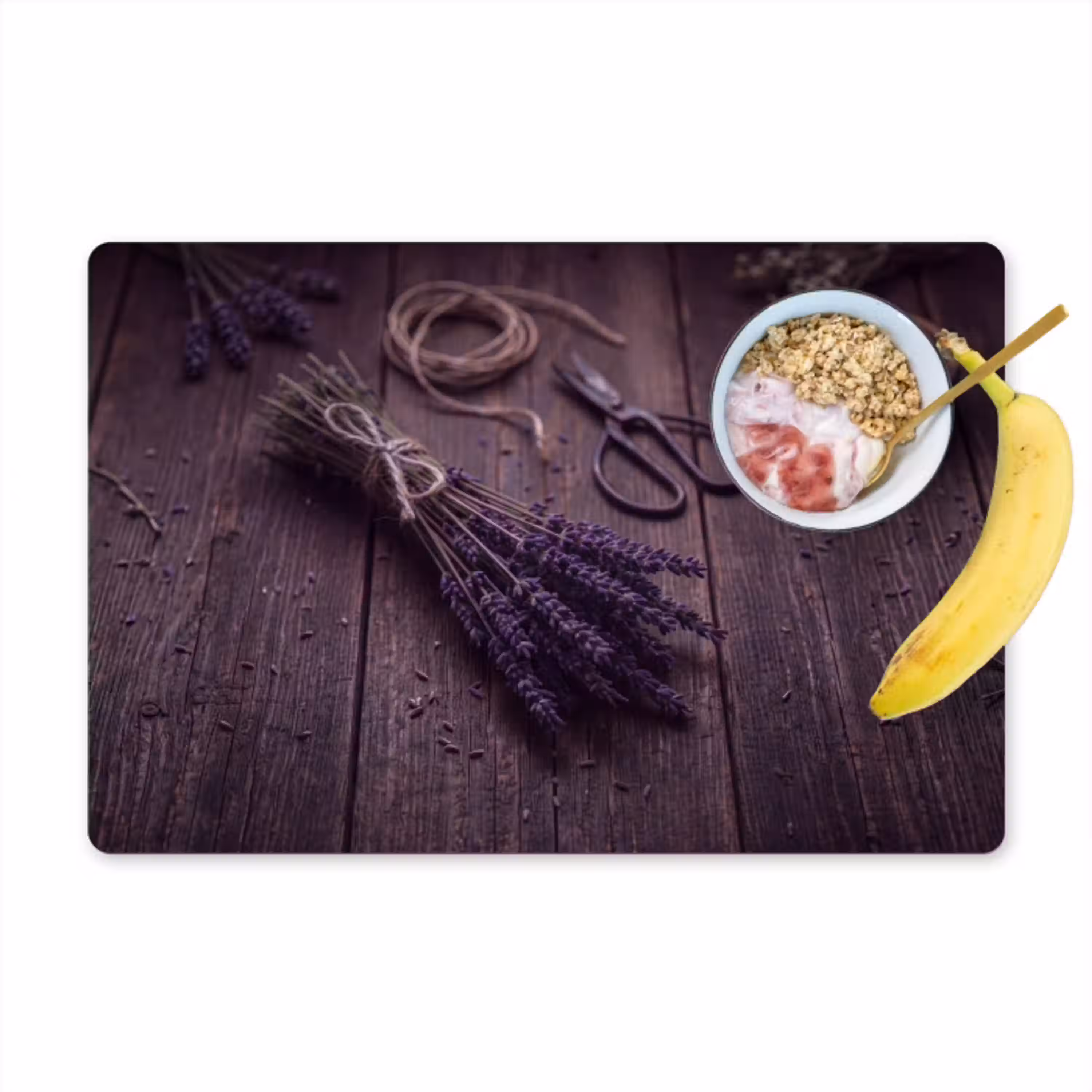 Bloemen - Rustiek - Paars Placemat vinyl groot -zzzproduct_Kitchenyeah-website
