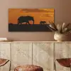 Olifanten - Savanne - Zonsondergang PET vilt middel -sfeer4