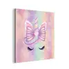 Eenhoorn - Glitters - Regenboog - Pastel aluminium wit klein -3d