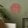 Bloemen - Print - Roze Akoestische PET Vilt - Rond klein 838 -sfeer2