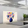 Vaas - Bloemen - Boeket keuken achterwand spatscherm klein -3d_schuin