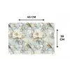 Botanisch - Zangvogel - Blauw Placemat vinyl groot 368 -specs