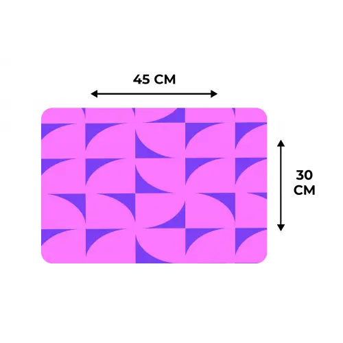 Kwadranten - Paars - Roze - Vierkanten Placemat vinyl groot 368 -specs
