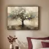 Beige - Abstract - Boom - Goud Textielframe zwart klein -sfeer1
