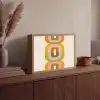 Stapel - Vormen - Geblokt - Oranje Light Box met batterij (Wandlamp) middel -sfeer2