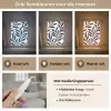 Bladeren - Klimop - Donkerblauw Light Box met kabel (Tafellamp) klein -USP_lichtkleurNL