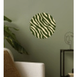 Zebra - Patroon - Groen Wandcirkel behangsticker klein 186 -sfeer2