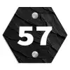 Leisteen - Traditioneel Naambord Hexagon klein -3d