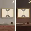 Geometrische bogen - Minimalistisch - Symmetrisch Light Box met batterij (Wandlamp) middel -sfeer3