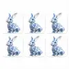 Delftsblauw - Haasje - Wit onderzetter kurk middel -3d