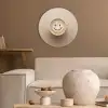 Koffie - Melkschuim - Lach - Beige Akoestische PET Vilt - Rond klein -sfeer1