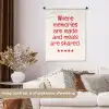 Quote - Sterren - Rood - Memories Wandkleed katoen klein -sfeer1
