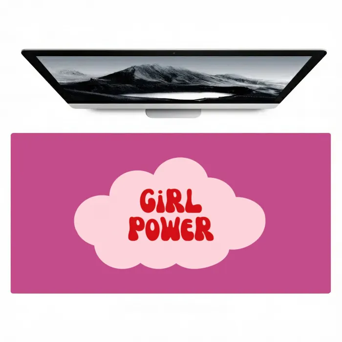 Girl power - Wolk - Roze Muismat XXL klein -zzz3d