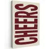 Red - Cheers - Decoratie - Beige Tuinposter op houten frame 2 cm dik klein -3d