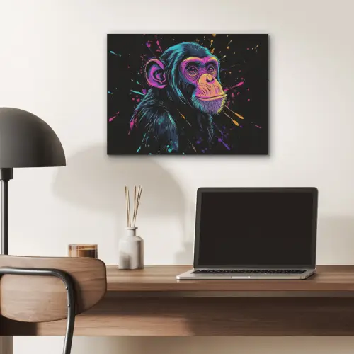 Aap - Verf - Neon - Kleur PET vilt klein -sfeer5