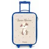 Honden pup omringd door bruine stippen Kinderkoffer - Blauw klein -zz3dotto