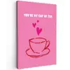 Thee - Roze - Valentijn - Tekst canvas 2cm klein -z3d