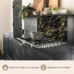 Marmer - Zwart - Goud keuken achterwand 2 middel 865 -usp_FR