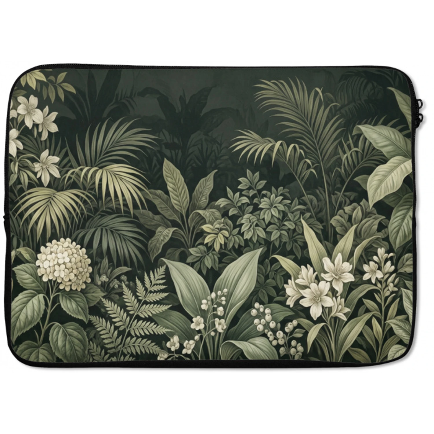 Jungle - Bladeren - Botanisch - Groen laptophoes neopreen klein -zkaufland3dotto