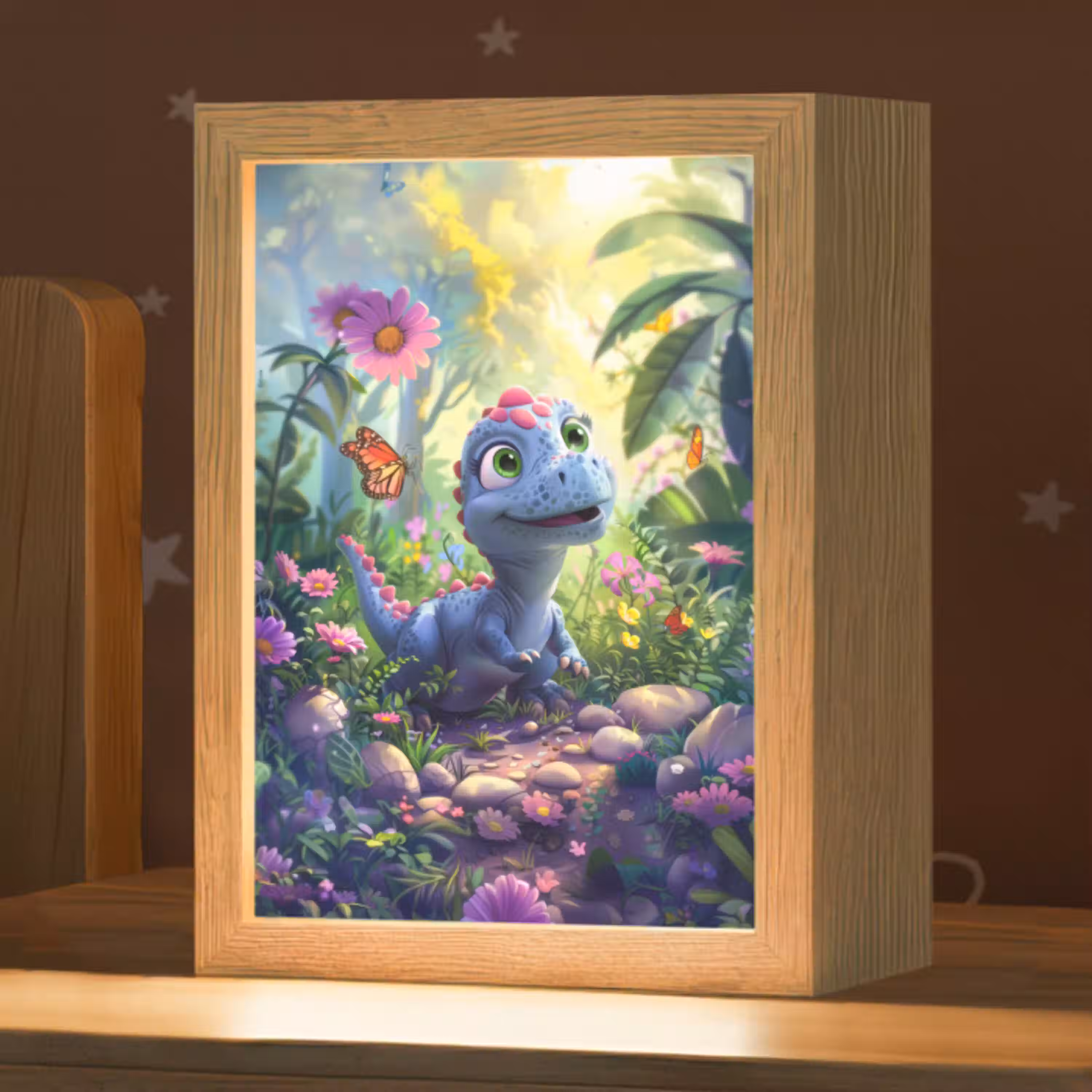 Dino - Paars - Baby - Dinosaurus Light Box met kabel klein -zzz_3d_website
