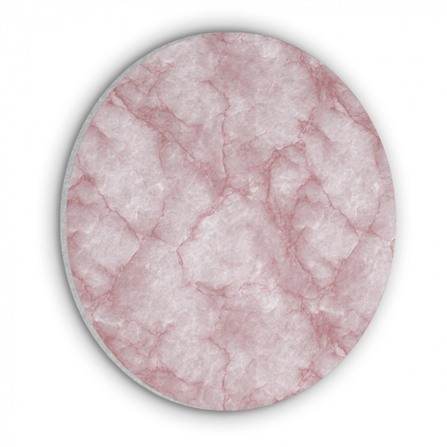 Roze - Kwartsmarmer - Aders Akoestische PET Vilt - Rond klein 838 -3d