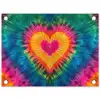 Hart - Tie Dye - Kleurrijk tuinposter los doek klein -3d