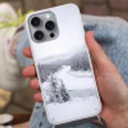 Rivier - Bevroren - Landschap - Winter Hoesje iPhone 16 Pro Max met koord klein -sfeer3