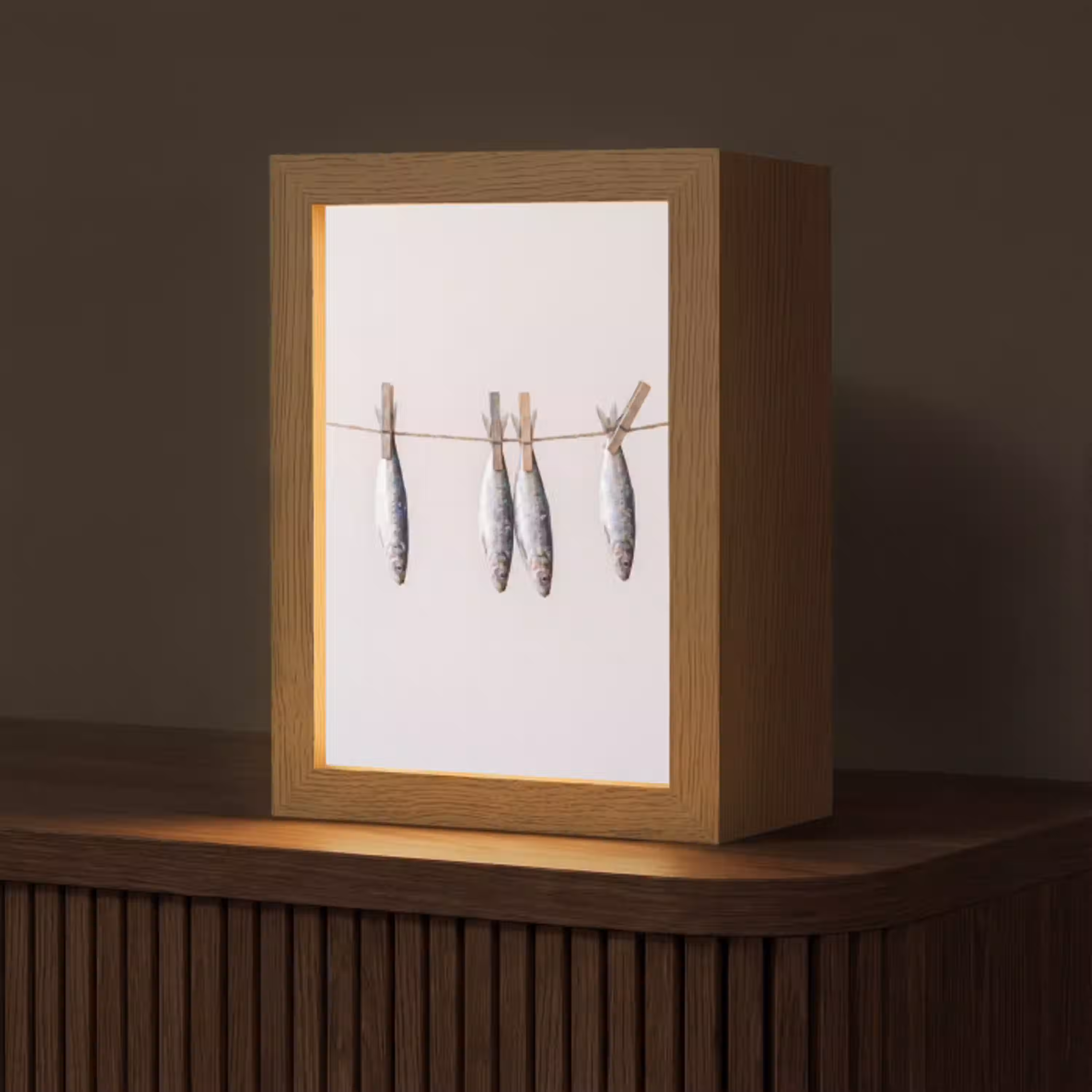 Vis - Hangend - Eten Light Box met kabel (Tafellamp) klein -z3d_website
