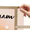 Maan - Gezichtje - Sterren - Roze Light Box met batterij (Wandlamp kind) middel -USP_websiteprintNL