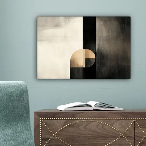 Vormen - Modern - Zwart canvas 2cm klein -sfeer4