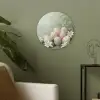 Paaseieren - Pasteltinten - Bloemen Akoestische PET Vilt - Rond klein -sfeer2