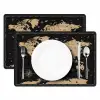 Wereldkaart - Beige - Zwart Placemat vinyl groot -zzsfeer2_Kitchenyeah-website