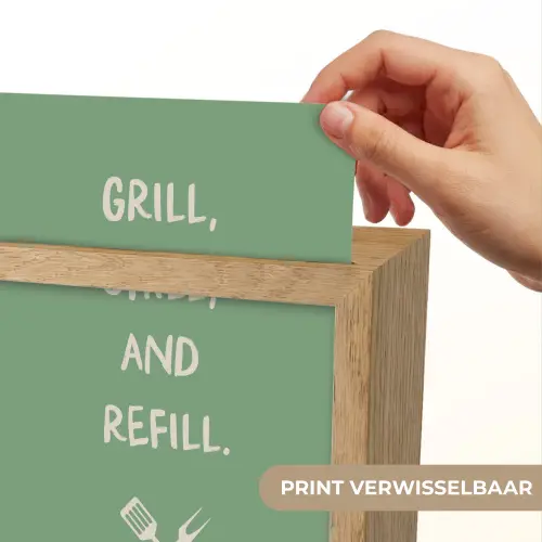 Grill - Groen - Zomer - Quote Light Box met kabel (Wandlamp) klein -USP_websiteprintNL