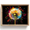 Paardenbloem - Graffiti - Kleurrijk - Bloemen - Natuur Dienblad Rechthoek middel -z3d_shopping