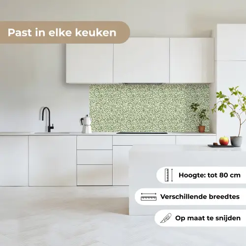 Botanisch - Takken - Groen keuken achterwand 2 middel 871 -sfeer4_NL