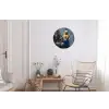 Melkmeisje - Delfts Blauw - Vermeer - Schilderij - Oude meesters Wandcirkel aluminium klein -woonkamer