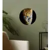 Luipaard - Dieren - Portret - Wilde dieren - Zwart Wandcirkel behangsticker klein -sfeer2