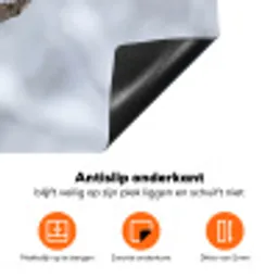 Vogeltje - Sneeuw - Tak - Winter - Zacht Inductie beschermer vinyl 3mm klein -zzzzzzz-td-onderkant