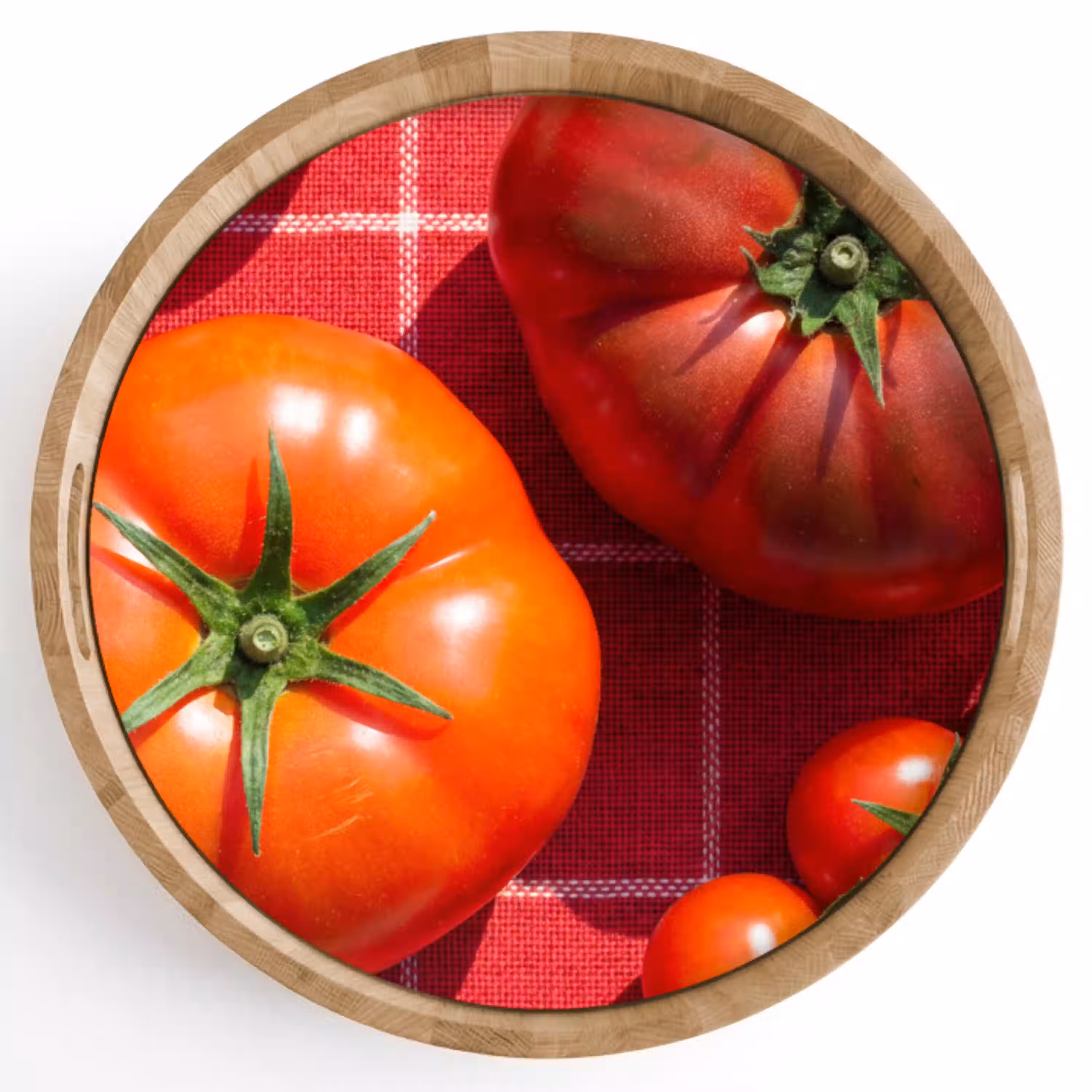 Tomaat - Rood - Eten Dienblad Rond middel -z3d_shopping