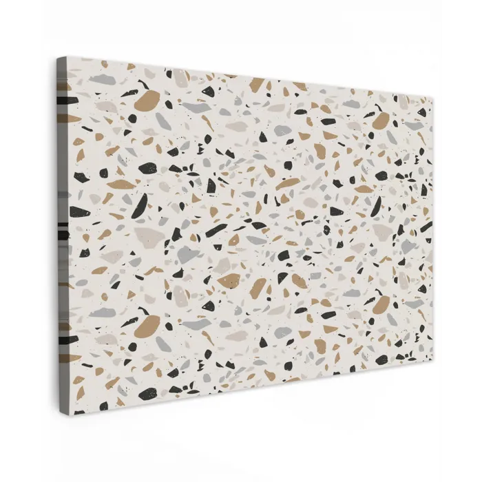 Terrazzo -  Patroon - Staal Tuinposter op houten frame 2 cm dik klein 845 -3d