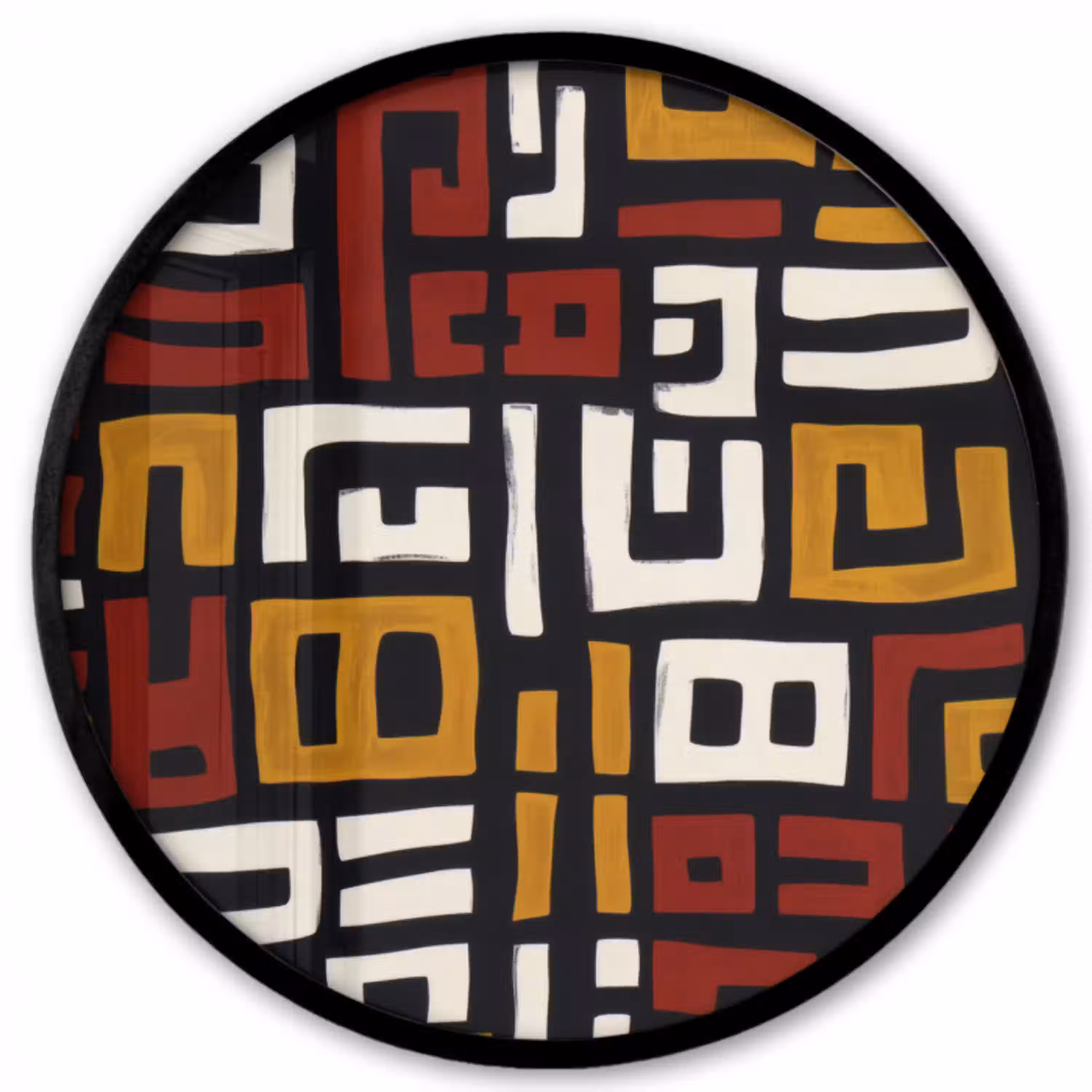 Abstract - Patroon - Rood Fotolijst rond zonder passe partout klein -3d