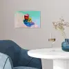 Dobbelstenen - Kleurrijk - Getallen - Stipjes poster papier klein -sfeer3