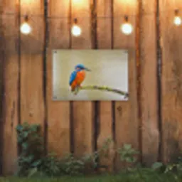 Vogel - IJsvogel - Tak tuinposter los doek klein -sfeer1