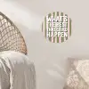 What's the best that could happen - Strepen - Groen - Roze Wandcirkel behangsticker klein -sfeer4
